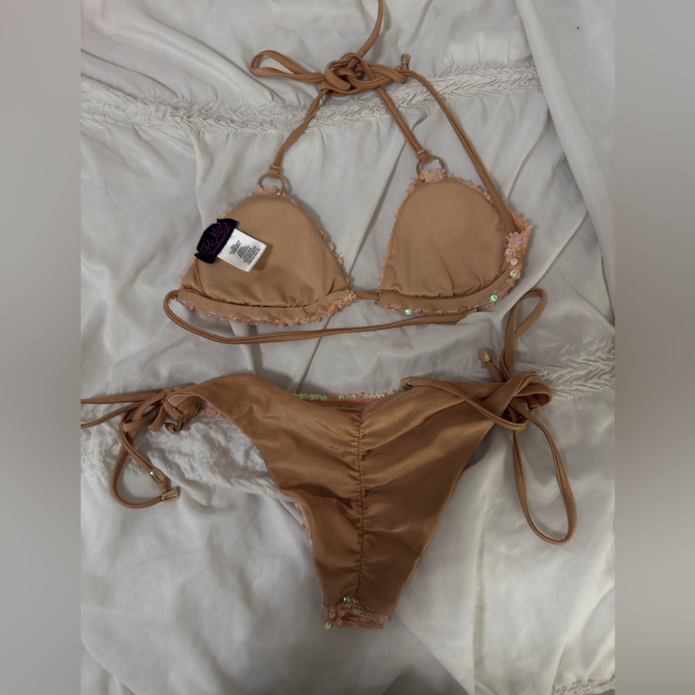 Sequin Bikini Set - Beige - Picture 5 of 6